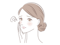 皮膚トラブルを抱える女性