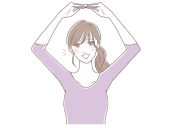 手で丸を作る女性