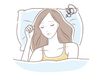 睡眠不足の女性